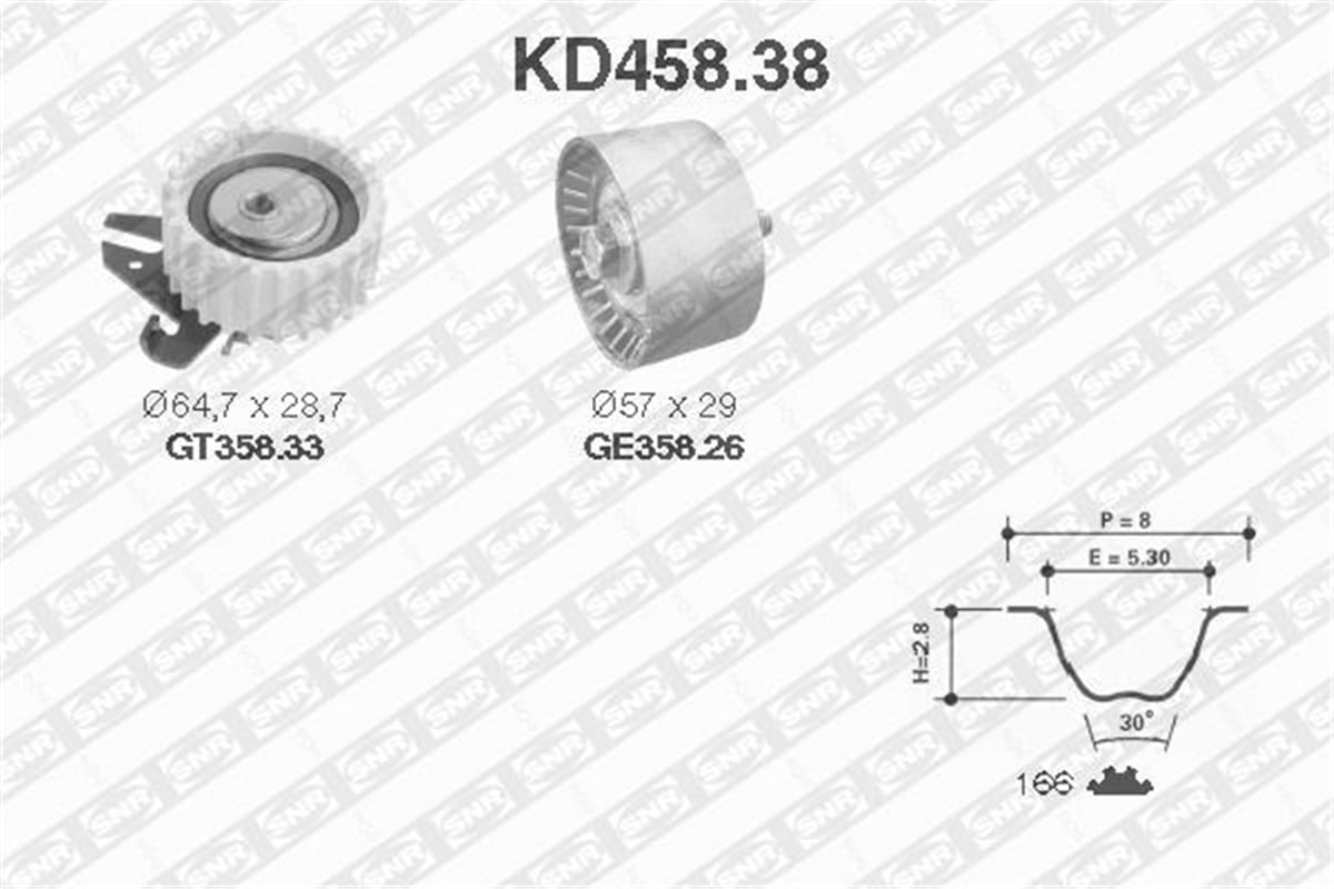 145EKSANTRİK GERGİ KİTİ 166X240 ALFA ROMEO 145 146 1.6İE 16V 96-01 156 1.6 16V 97-05 STILO PUNTO SNR KD45838SNRSNR KD45838