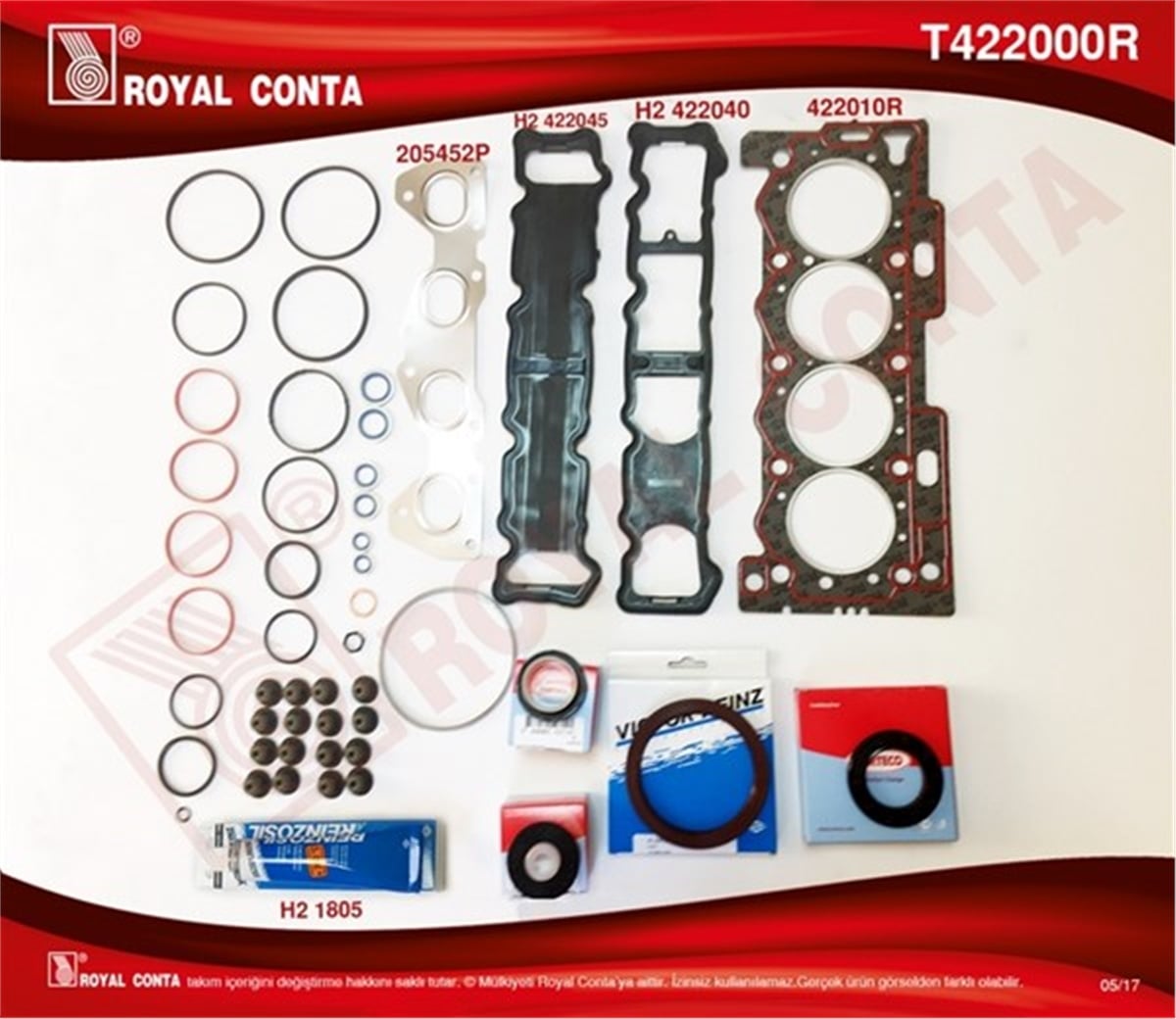 206MOTOR TAKIM CONTASI CORTECO KEÇELİ S.LASTİKLİ P206-P207P307-P1007-C2-C3-C4 1.4 16V 03 88HP ET3J4 ROYAL T422000RROYALROYAL T422000R