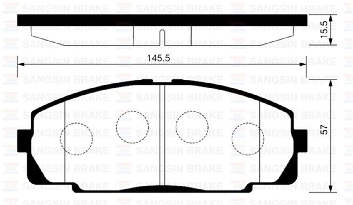 207ÖN BALATA HILUX III PICKUP 2.5D 2.5D4D 3.0D 07 GDB770-GDB3528-GDB3534 SANGSIN SP2077SANGSINSANGSIN SP2077