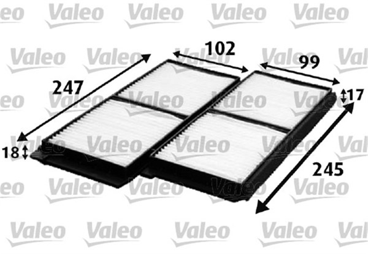 2POLEN FİLTRESİ MAZDA 2 VALEO 715642VALEOVALEO 715642