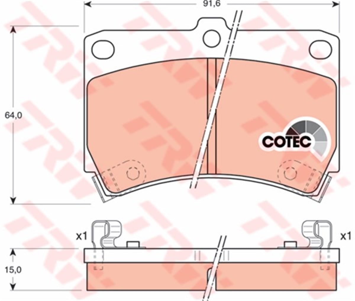 323ÖN BALATA MAZDA 323 1.3 89-94 323 1.6 1.7 1.8 89-94 323 1.5 96 121 1.3 90-96 TRW GDB1024TRWTRW GDB1024
