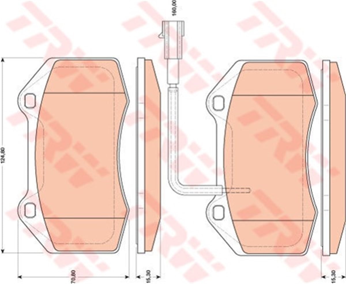 500ÖN BALATA FİŞLİ GRANDE PUNTO 199 1.4 ABARTH 12-07 FIAT 500 1.4 10 ALFA MITO 1.4TJET 1.4T 08 TRW GDB1812TRWTRW GDB1812