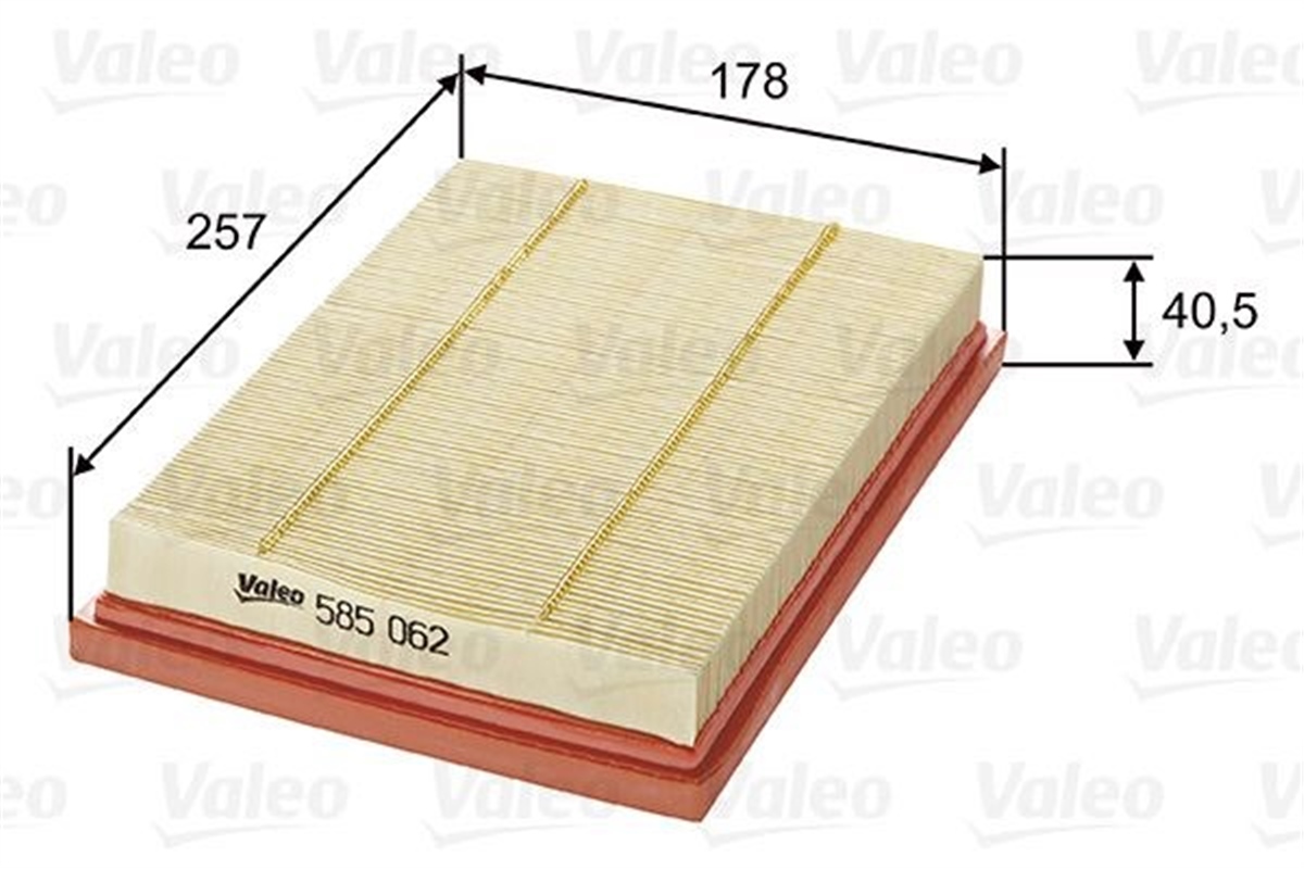 626HAVA FİLTRESİ MAZDA 626 III 2.0 VALEO 585062VALEOVALEO 585062