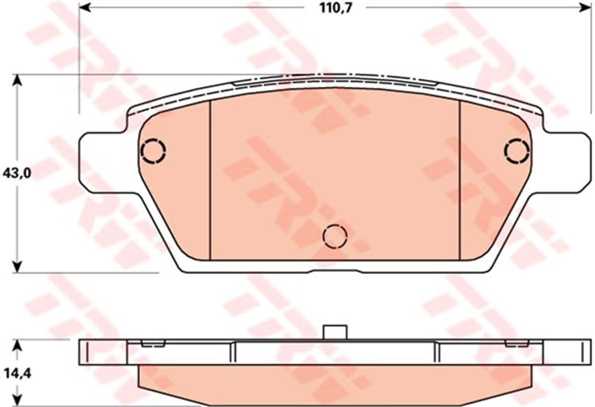 6ARKA BALATA MAZDA 6 2.3 03-05-09-07 TRW GDB3517TRWTRW GDB3517