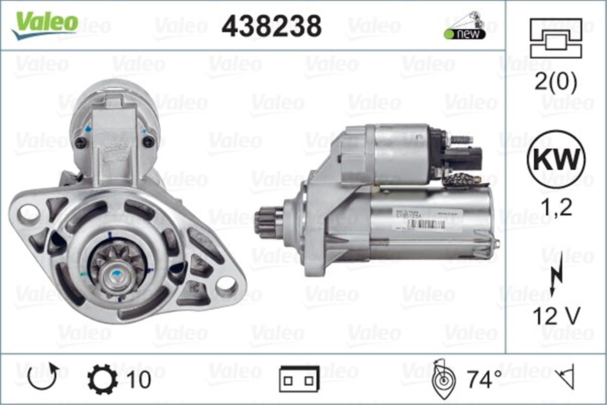 A3MARŞ MOTORU VAG AUDI A3 PASSAT 2.0 FSI VALEO 438238VALEOVALEO 438238
