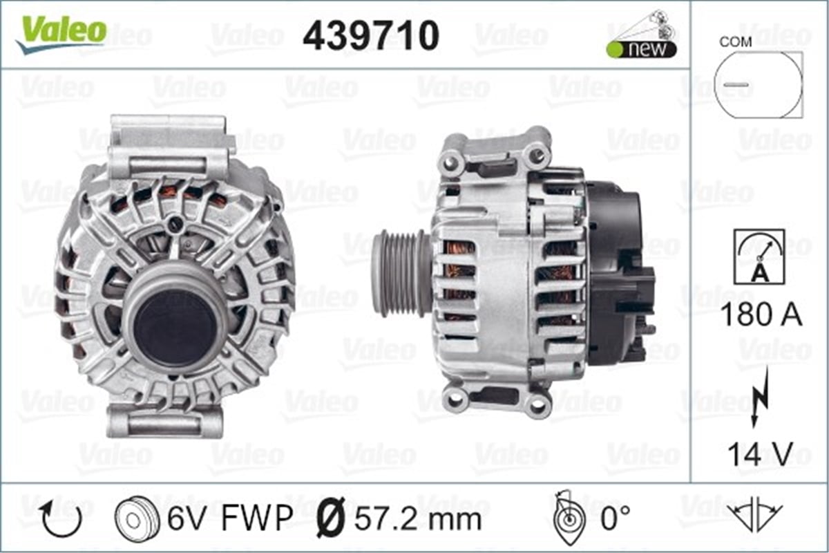 A4ALTERNATÖR AUDI A4 2.0 TFSI VALEO 439710VALEOVALEO 439710