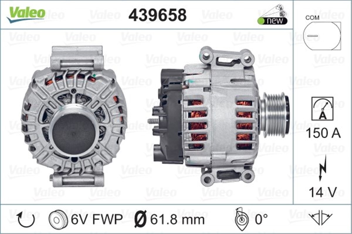 A4ALTERNATÖR AUDI A4 A5 S6 VALEO 439658VALEOVALEO 439658