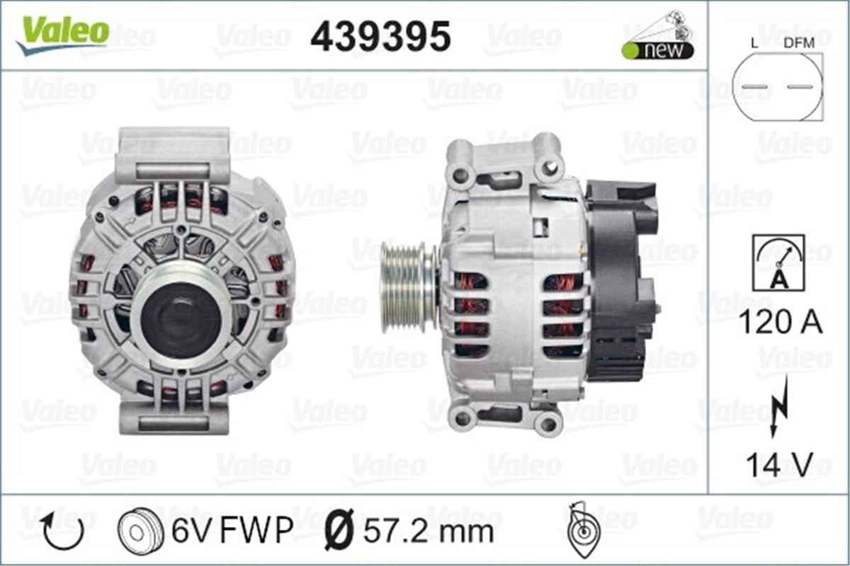 A4ALTERNATÖR AUDI A4-A6 VALEO 439395VALEOVALEO 439395