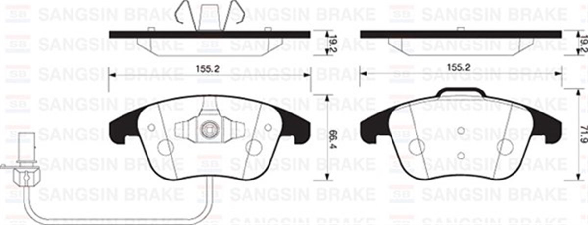 A4ÖN BALATA AUDI A4 - A5 09 GDB1814 SANGSIN SP2144SANGSINSANGSIN SP2144
