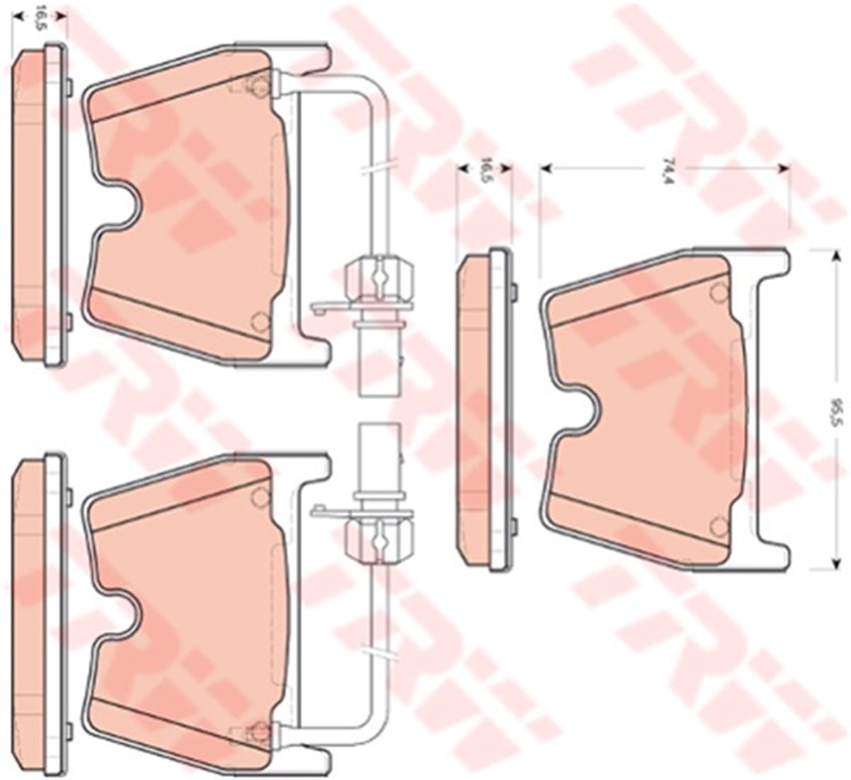 A4ÖN BALATA AUDI A4 RS4 05 08 12 A5 10 13 R8 07 12 TRW GDB1688TRWTRW GDB1688