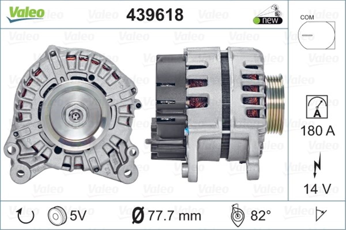 A5ALTERNATÖR AUDI A5-S5 QUATTRO VALEO 439618VALEOVALEO 439618