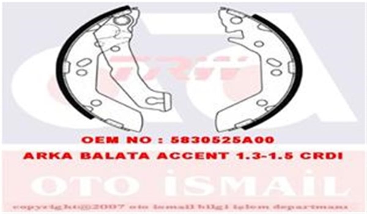 ACCENTARKA PABUÇ BALATA ACCENT 1.3-1.5 00-05 1.5CRDI 02-05 180X36 TRW GS8684TRWTRW GS8684