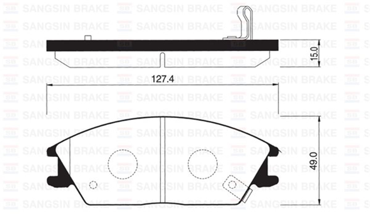 ACCENTÖN BALATA ACCENT 1.3 1.5 94-00 GETZ 02 EXCEL 90-95 S COUPE 92-96 GDB893-GDB3331 SANGSIN SP1047SANGSINSANGSIN SP1047