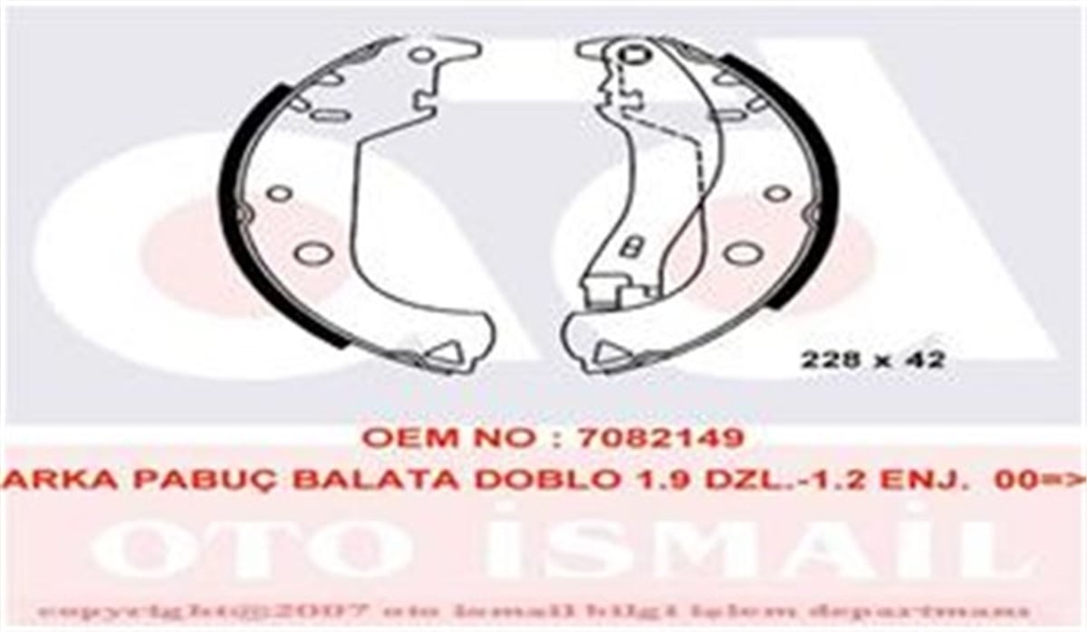 ALBEAARKA PABUÇ BALATA DOBLO 1.6-1.9 JTD 03.01 ALBEA 1.2-1.6 11.00 VALEO 562806VALEOVALEO 562806