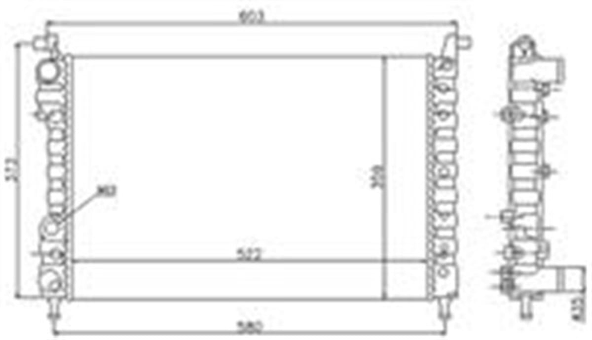ALBEARADYATOR PALIO-ALBEA-STRADA 96 1.2-1.4-1.6 16V KLİMASIZ MEK 522X359X23 ORIS MFI067ORISORIS MFI067