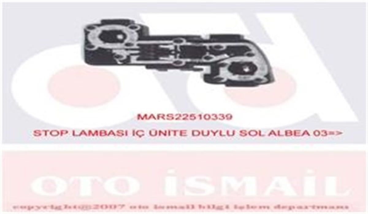 ALBEASTOP LAMBASI İÇ ÜNİTE DUYLU SOL ALBEA 03 MARS 510339MARS-MARS 510339