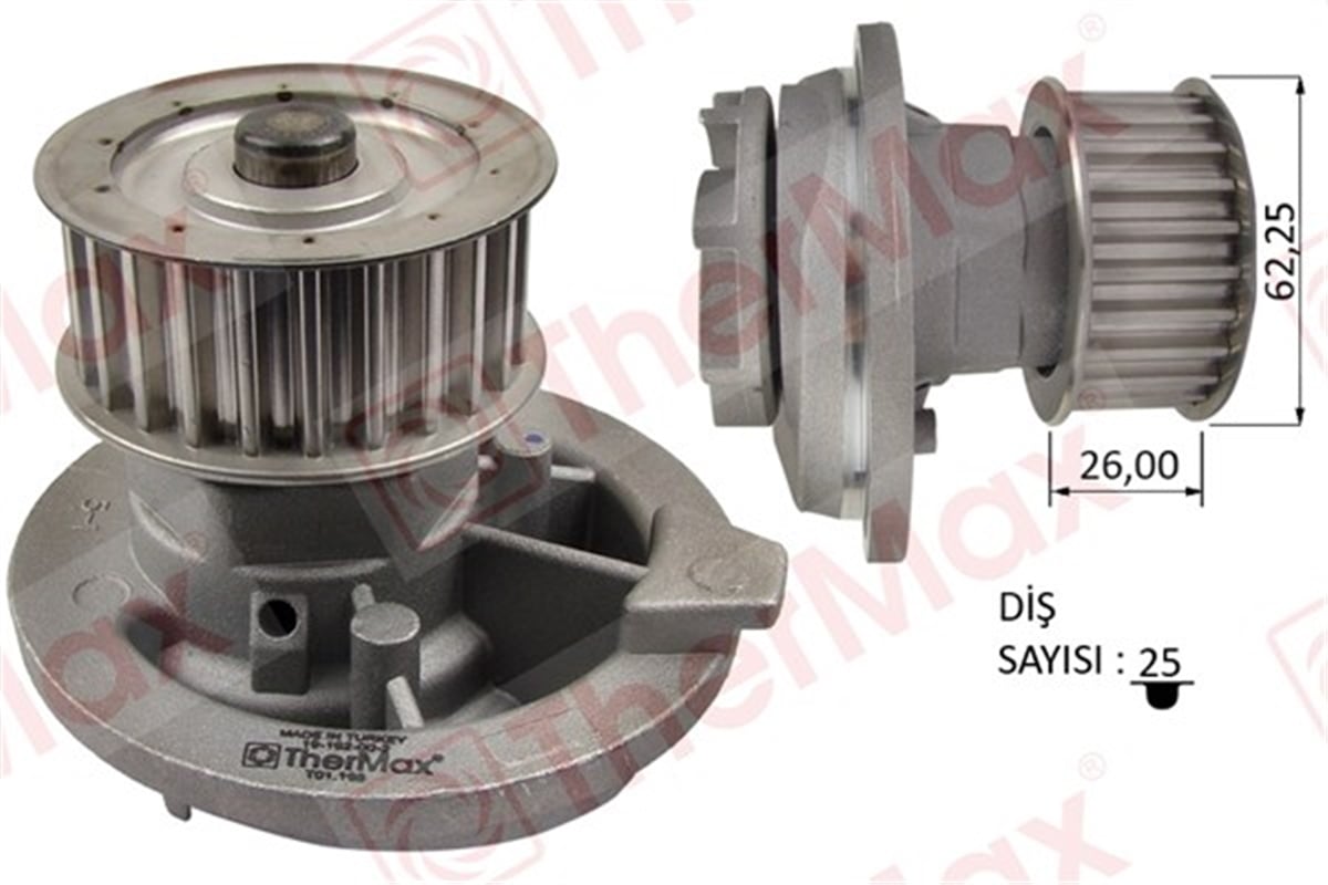 ASTRADEVİRDAİM ASTRA F-G-VECTRA A-B-OMEGA B-KADETT E-CALIBRA A 1.8İ 16V-1.7D-2.0İ 16V PA572 T THERMAX T01.168THERMAXTHERMAX T01.168