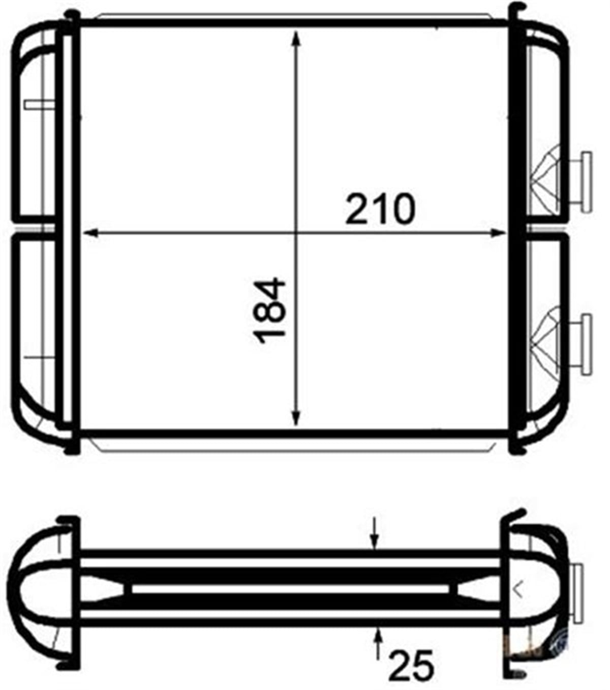 ASTRAKALORİFER RADYATORÜ BRAZİNG ASTRA F-ASTRA G-ASTRA H YÜZÜKLÜ MEK OTOM 208X183X26 ORIS KOP012ORISORIS KOP012