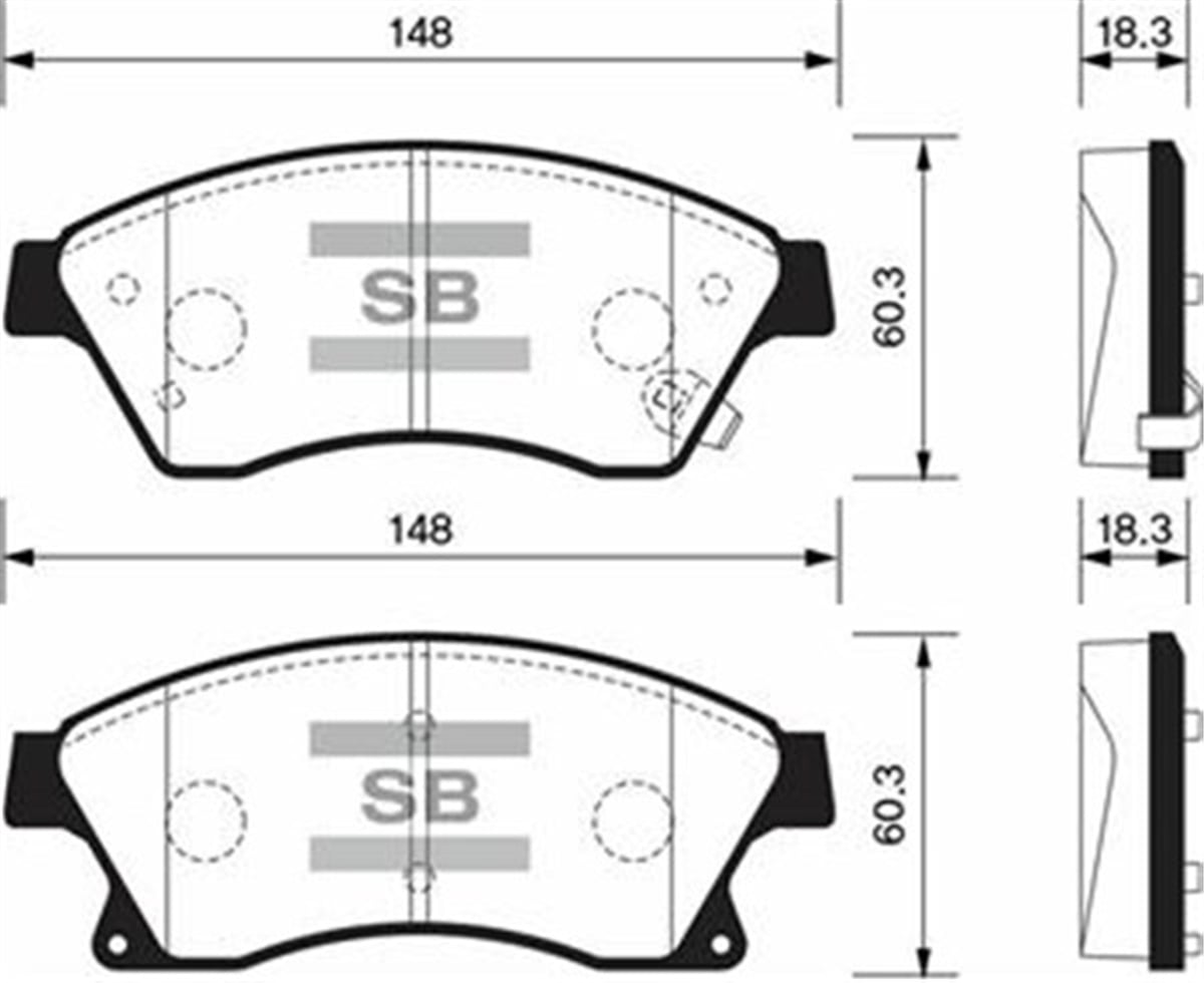 ASTRAÖN BALATA 15 INC ASTRA J 1.3 CDTI-1.4-1.4 TURBO-1.6 1.7 CDTİ 2.0CDTİ 10 AVEO 11 CRUZE 11 GDB1843 SANGSIN SP1362SANGSINSANGSIN SP1362