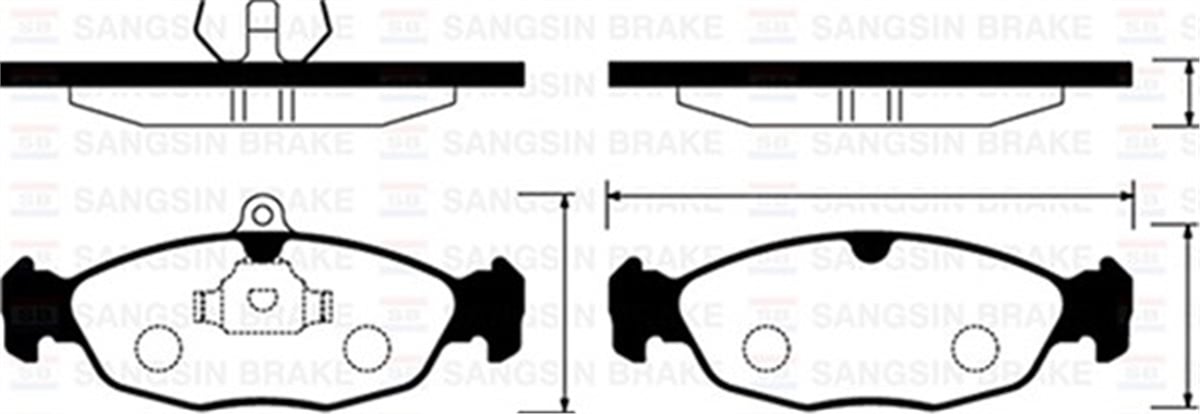 ASTRAÖN BALATA ASTRA F-CORSA A B -VECTRA A-TIGRA- 94-00 COMBO 1.4-1.6İ-1.7 D 92-00 GDB1040 SANGSIN SP1220SANGSINSANGSIN SP1220