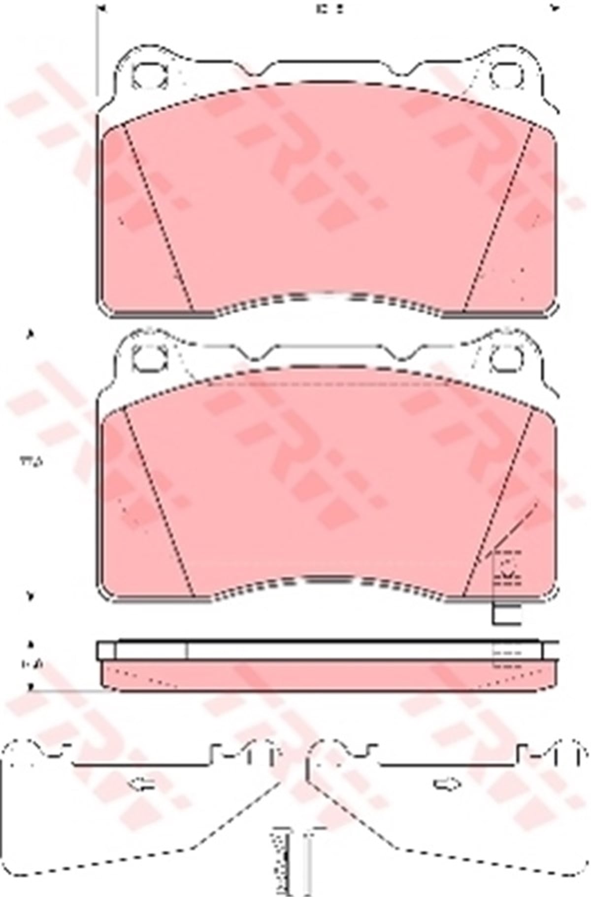 ASTRAÖN BALATA ASTRA J 12 INSIGNIA 08 LANCER VI 2.0 EVO VIII 98 08 SAAB 9.5 10 IMPREZA 2.5 05 TRW GDB3349TRWTRW GDB3349
