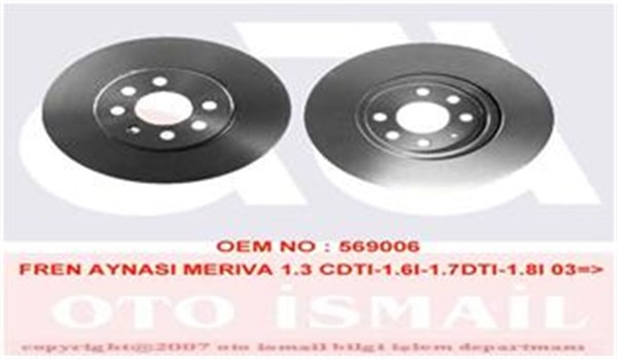 ASTRAÖN FREN AYNASI ASTRA H 1.4-1.6 04 MERIVA 1.6 03 COMBO 1.3 CDTİ 4.05 280X25X4DLXHAVALI VALEO 186869VALEOVALEO 186869