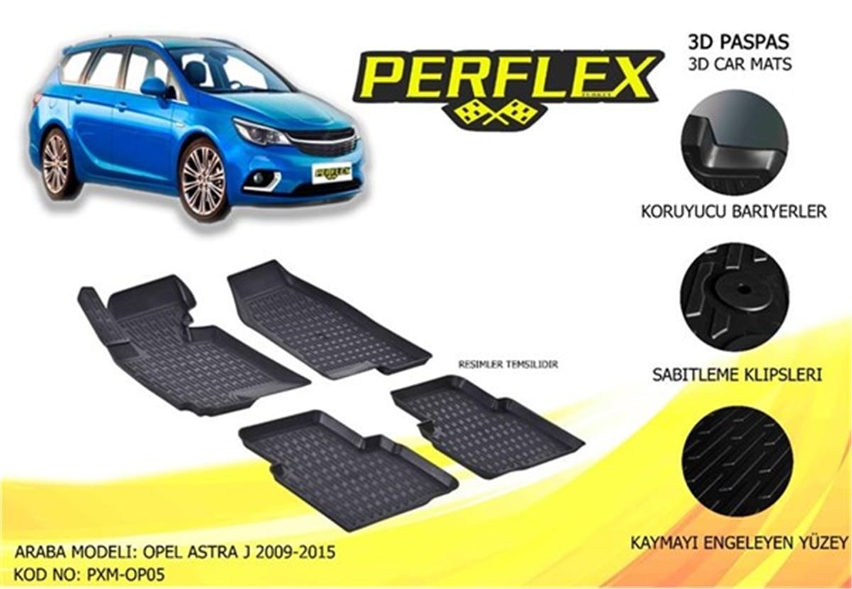 ASTRAPERFLEX 3D X-MAT HAVUZLU PASPAS ÇEŞİTLERİ BEJ OPEL ASTRA J 2010-2016 3D X-MAT 5 PCS PERFLEX PXMBG-OP05PERFLEXPERFLEX PXMBG-OP05