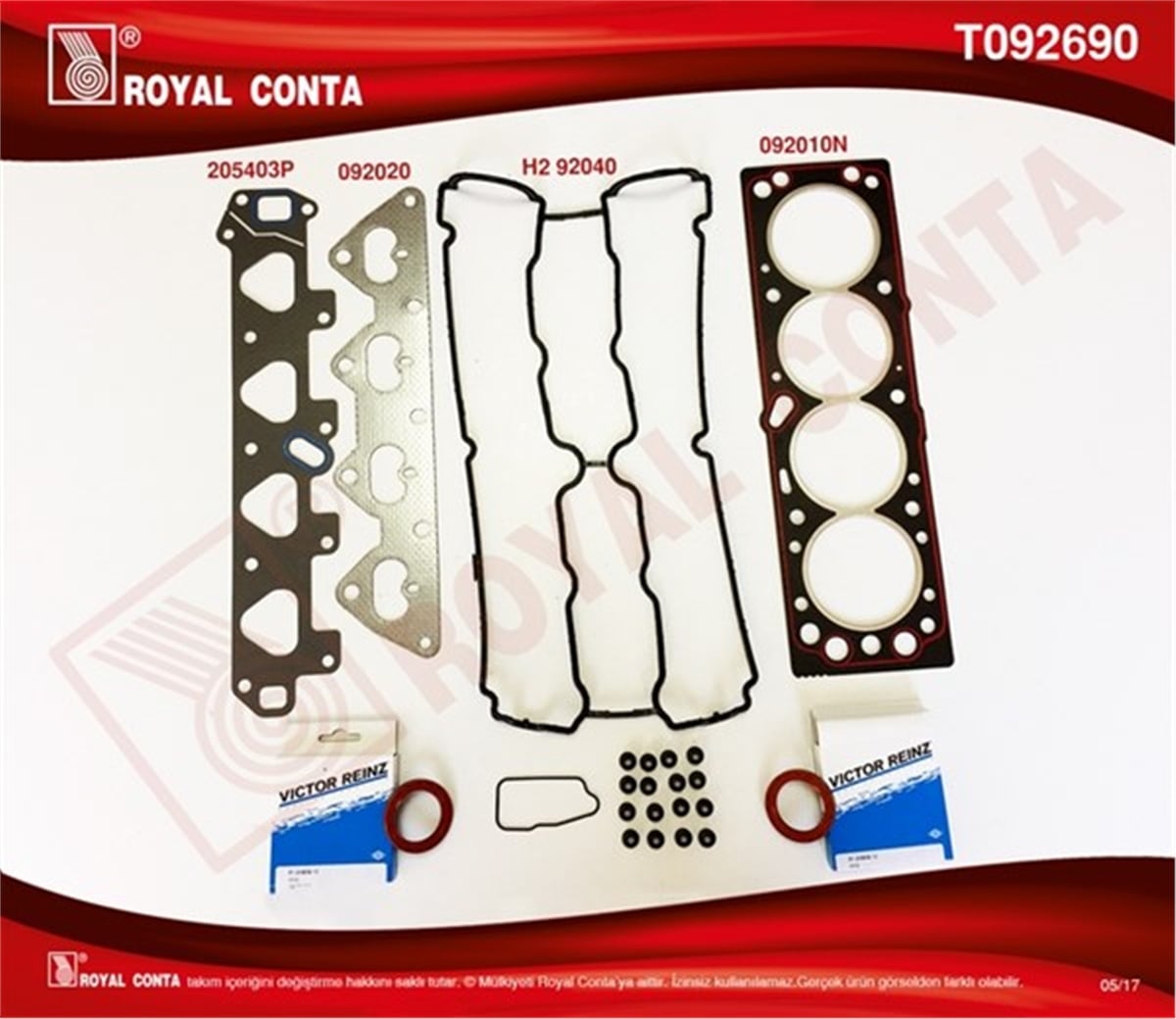 ASTRAÜST TAKIM CONTA KEÇELİ-SUBAP LASTİKLİ ASTRA F-ASTRA G-CORSA B-VECTRA B 1.6I 16V-ZAFIRA 1.6 16V ROYAL T092690ROYALROYAL T092690