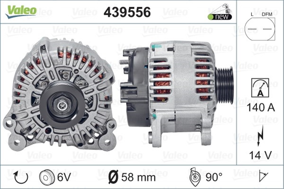 AUDIALTERNATÖR AUDI A 4 VALEO 439556VALEOVALEO 439556