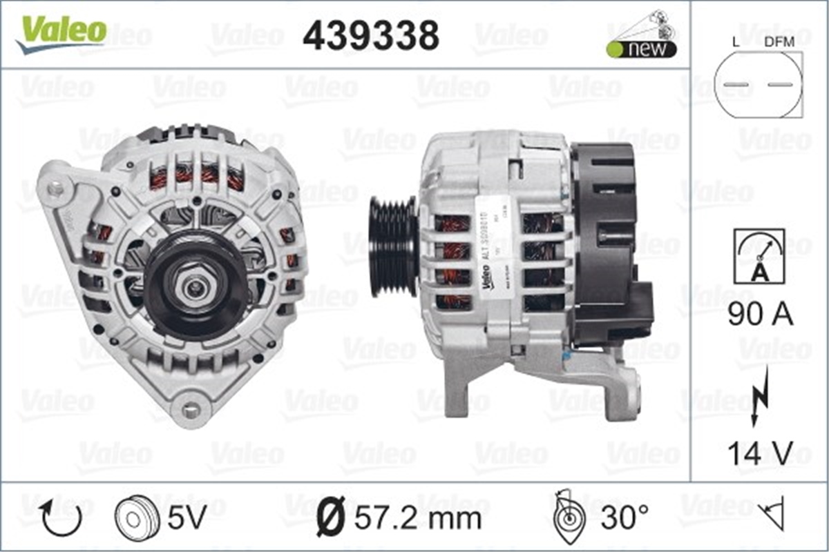 AUDIALTERNATÖR AUDI VALEO 439338VALEOVALEO 439338