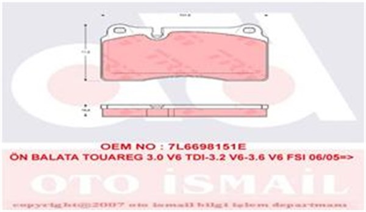 AUDIÖN BALATA TOUAREG 3.0 V6 TDI-3.2 V6-3.6 V6 FSI 06-05 AUDI TT 09 RANGE ROVER III SPORT 05 TRW GDB1670TRWTRW GDB1670
