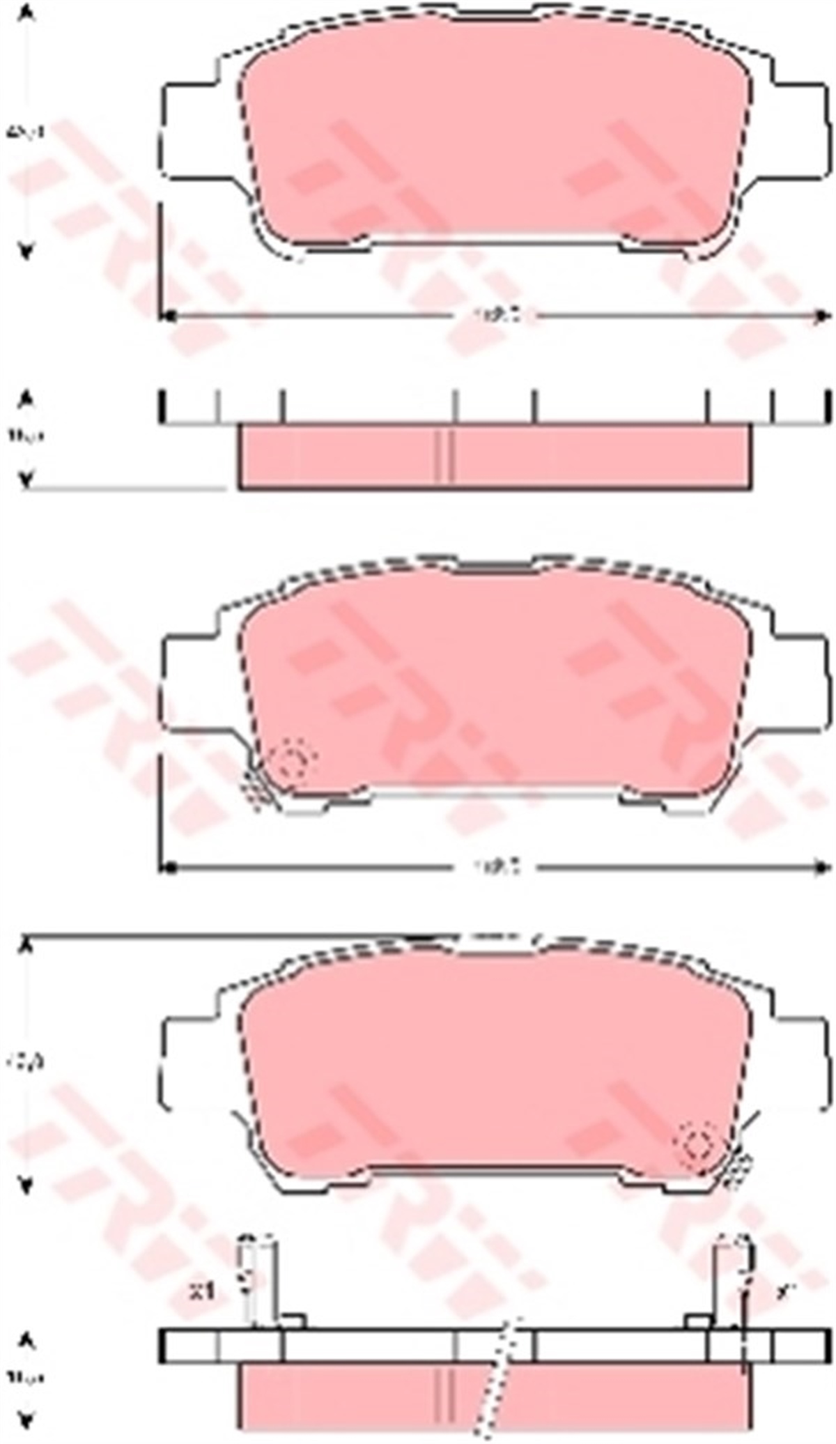 AVENSISARKA BALATA AVENSIS VERSO 2.0 VVT-I 01 11.09 AVENSIS VERSO 2.0D-4D 01 05 TRW GDB3249TRWTRW GDB3249