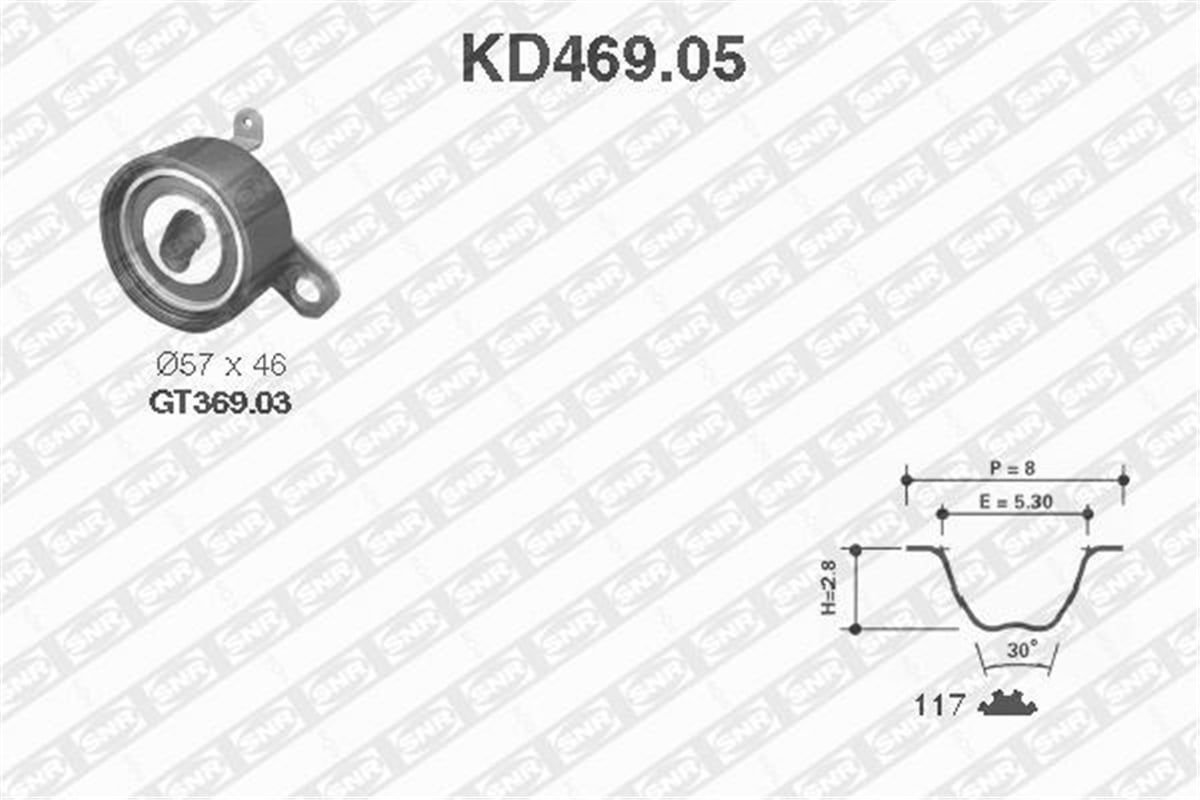 AVENSISEKSANTRİK GERGİ KİTİ 117X211 COROLLA 1.6 16V 92-00 -AVENSIS 97-00 -CARINA E 92-97 1.6-1.6 16V SNR KD46905SNRSNR KD46905