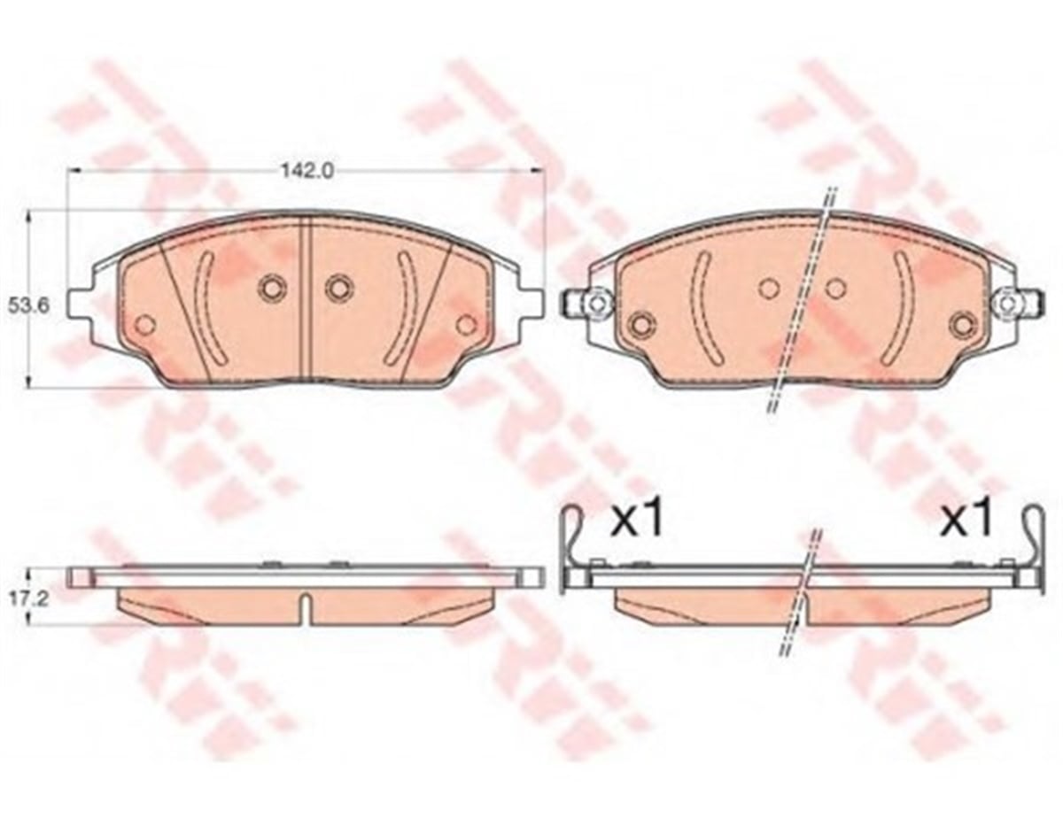 AVEOÖN BALATA CHEVROLET AVEO SEDAN 1.2-1.4-1.6-1.3D 11 AVEO HB 1.2-1.2 LPG-1.4-1.6-1.3 11 14 JANT TRW GDB3579TRWTRW GDB3579