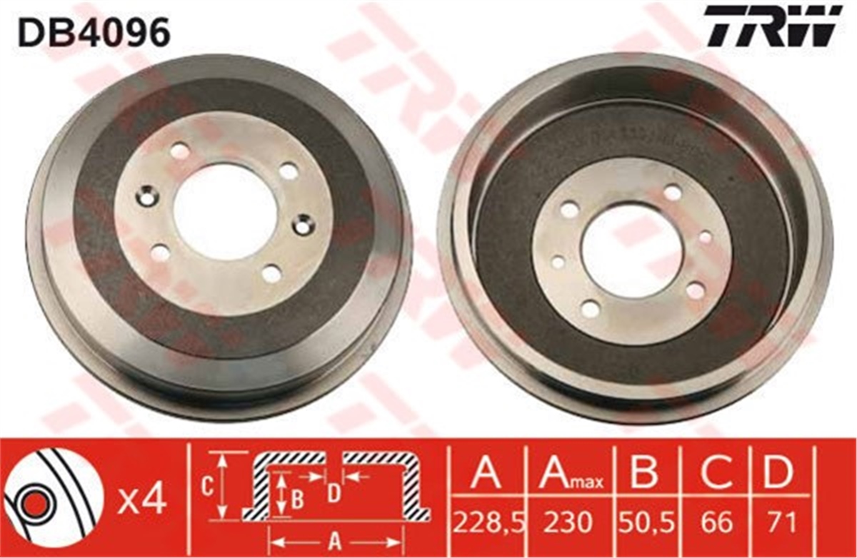 BERLINGOARKA KAMPANA P306-P406 ABS Lİ-PARTNER-BERLINGO 96 TRW DB4096TRWTRW DB4096
