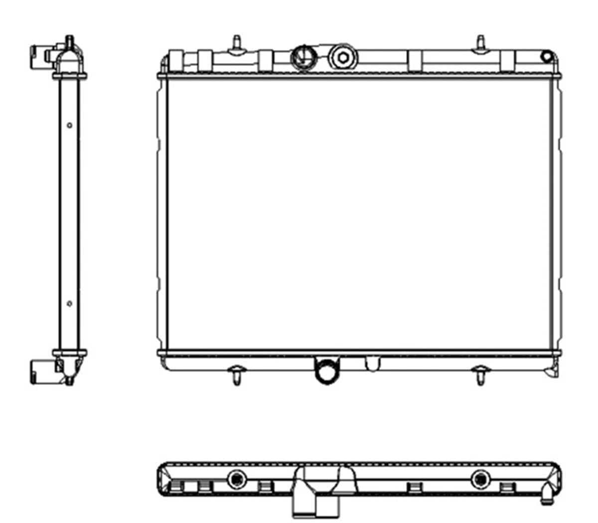 BERLINGORADYATOR BRAZİNG 307-407-C4-C5-BERLINGO-PARTNER TEPE 1.6-1.8-2.0 HDİ AC KLİMASIZ MEK 538X380X22 ORIS BPE050ORISORIS BPE050