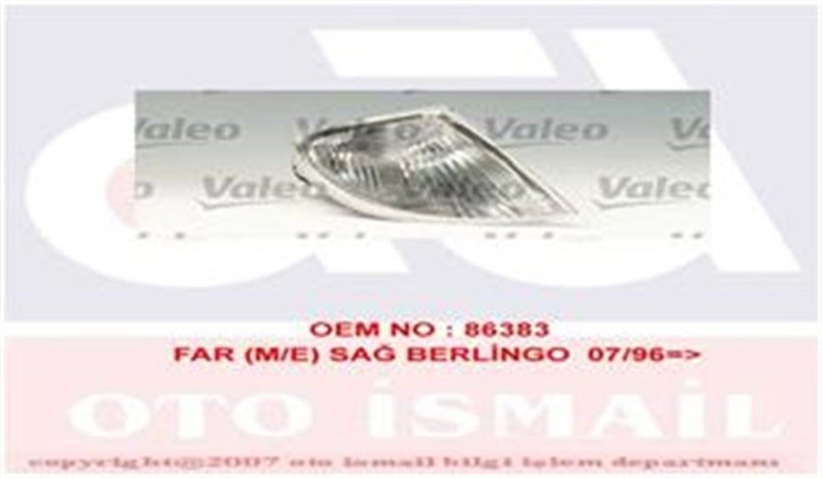BERLINGOSİNYAL SOL PARTNER-BERLINGO 07-96-12-02 VALEO 086383VALEOVALEO 086383