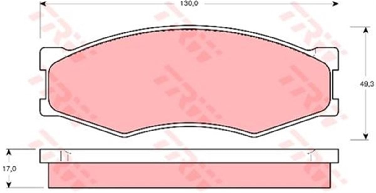 BLUEÖN BALATA VANETTE-SERANA BLUEBIRD-PICK-UP 2.5D 92-98 TRW GDB318TRWTRW GDB318