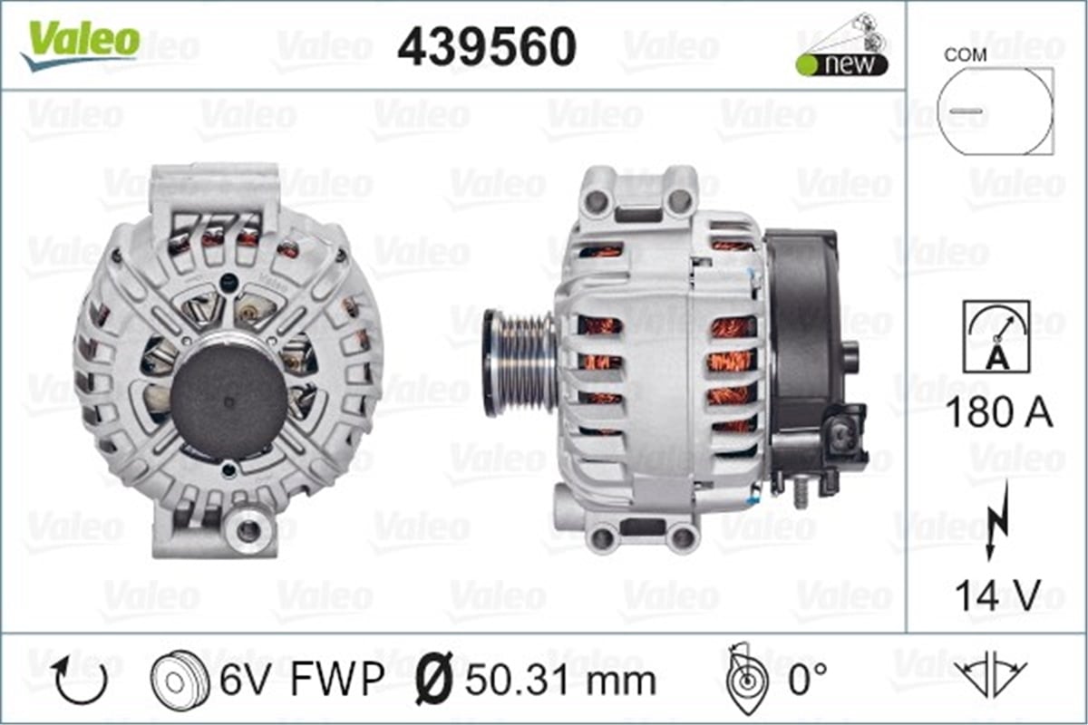 BMWALTERNATÖR BMW 3-5-6-7 SERIES VALEO 439560VALEOVALEO 439560