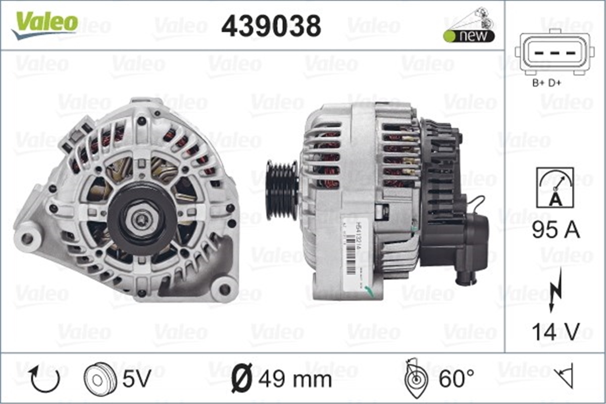 BMWALTERNATÖR BMW VALEO 439038VALEOVALEO 439038