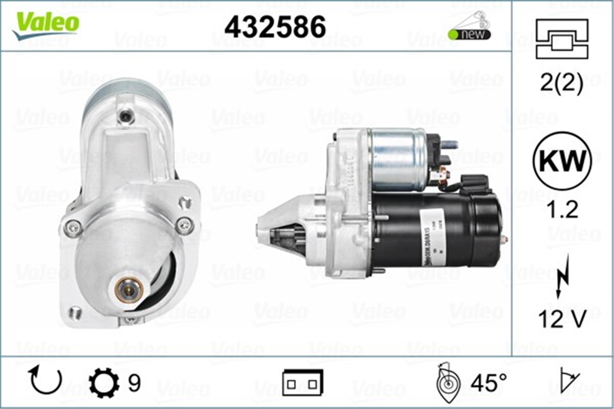 BMWMARŞ MOTORU D6RA 15 BMW VALEO 432586VALEOVALEO 432586