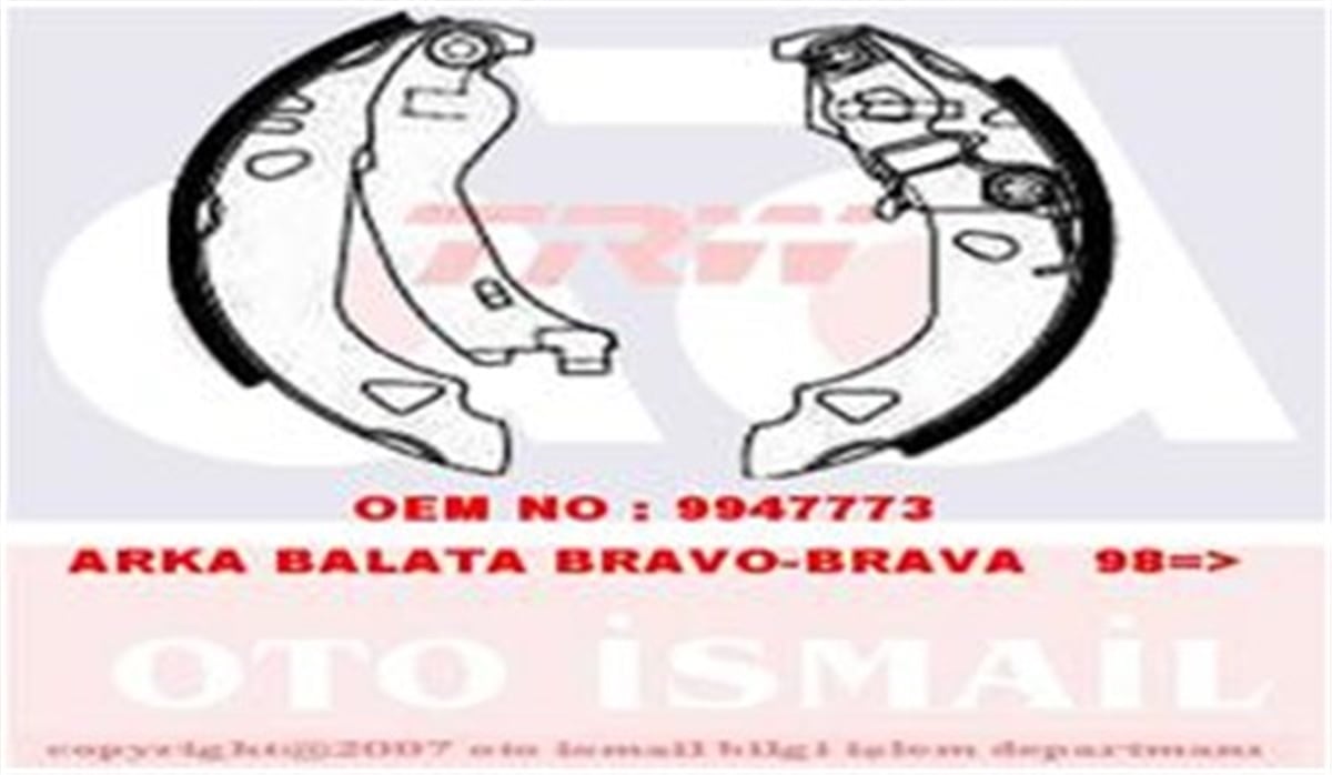 BRAVAARKA PABUÇ BALATA BRAVO 1.2 1.4 1.9D 95-01 BRAVA 95-01 PUNTO 1.2 1.6 1.7D 93-00 Y 1.2 180X32 TRW GS8570TRWTRW GS8570