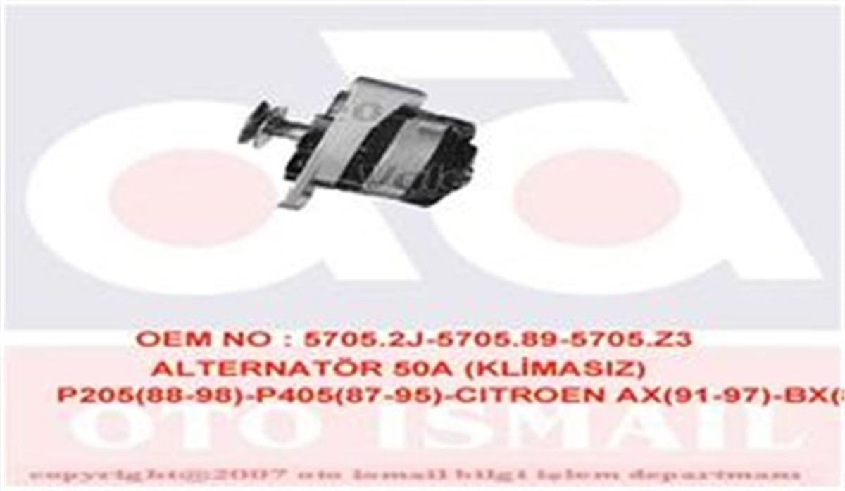 C1ALTERNATÖR 50A KLİMASIZ P205 88-98 -P405 87-95 -CITROEN AX 91-97 -BX 87-93 -C15 88-96 VALEO 433069VALEOVALEO 433069