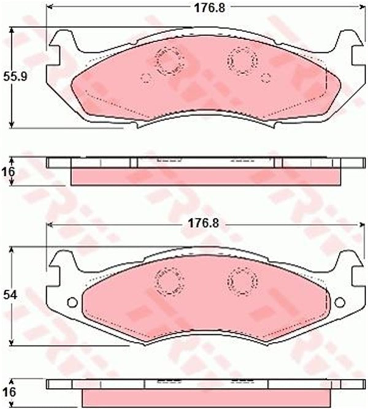 CHEROKEEÖN BALATA HUMMER 92-04 JEEP CHEROKEE 84-01 WRANGLER 86-90 TRW GDB1207TRWTRW GDB1207