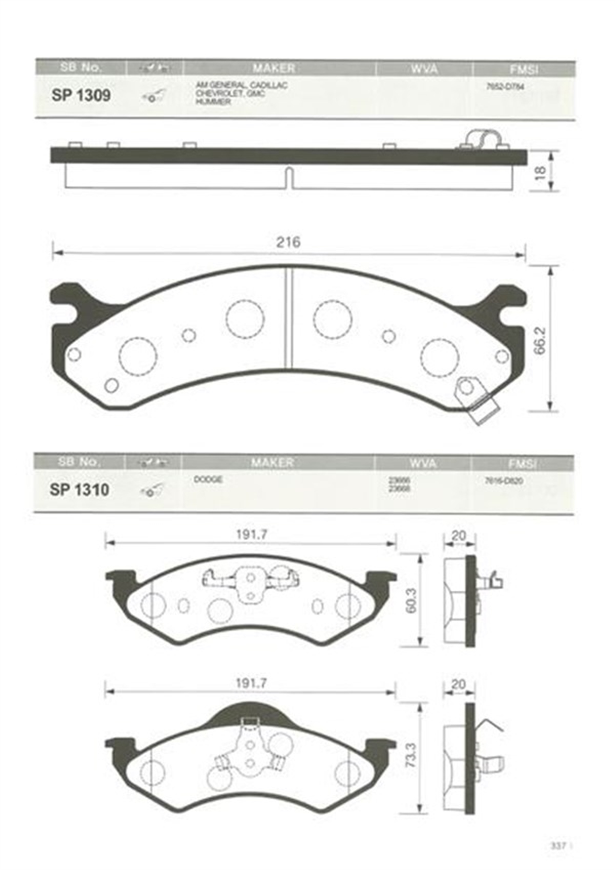 CHEVROLETÖN BALATA DİSK CHEVROLET SILVERADO 01-03 HUMMER H2 03-04 SANGSIN SP1309SANGSINSANGSIN SP1309