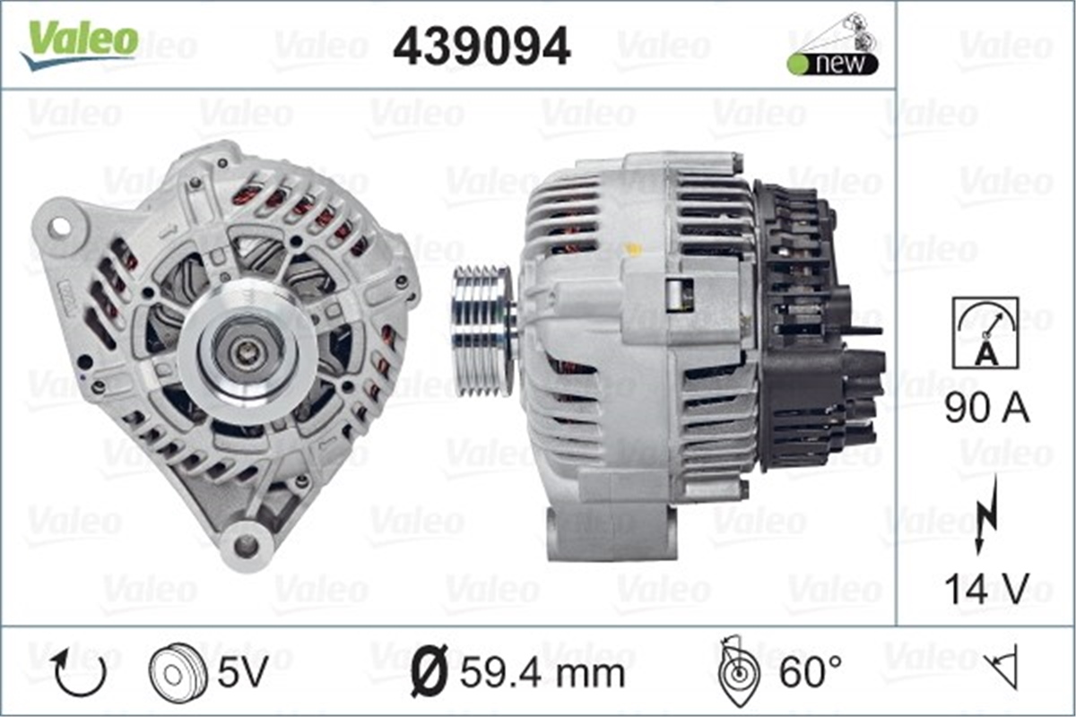 CITROENALTERNATÖR A13VI 96 CITROEN VALEO 439094VALEOVALEO 439094