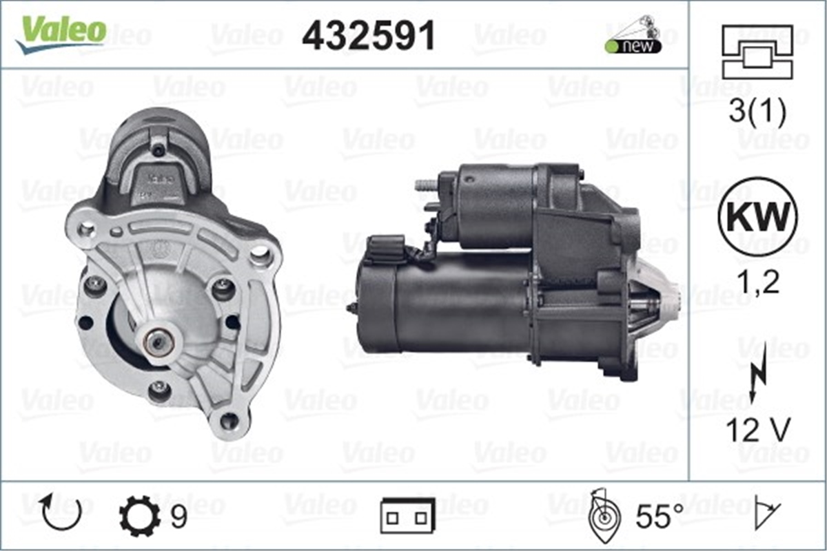 CITROENMARŞ MOTORU D6RA 5 CITROEN VALEO 432591VALEOVALEO 432591