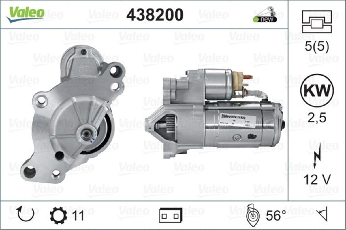 CITROENMARŞ MOTORU PEUGEOT 307-407-607 CITROEN VALEO 438200VALEOVALEO 438200