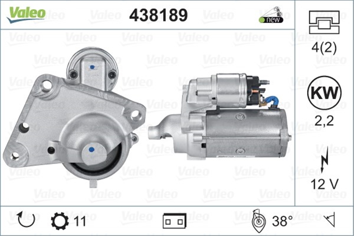 CITROENMARŞ MOTORU PEUGEOT-CITROEN VALEO 438189VALEOVALEO 438189