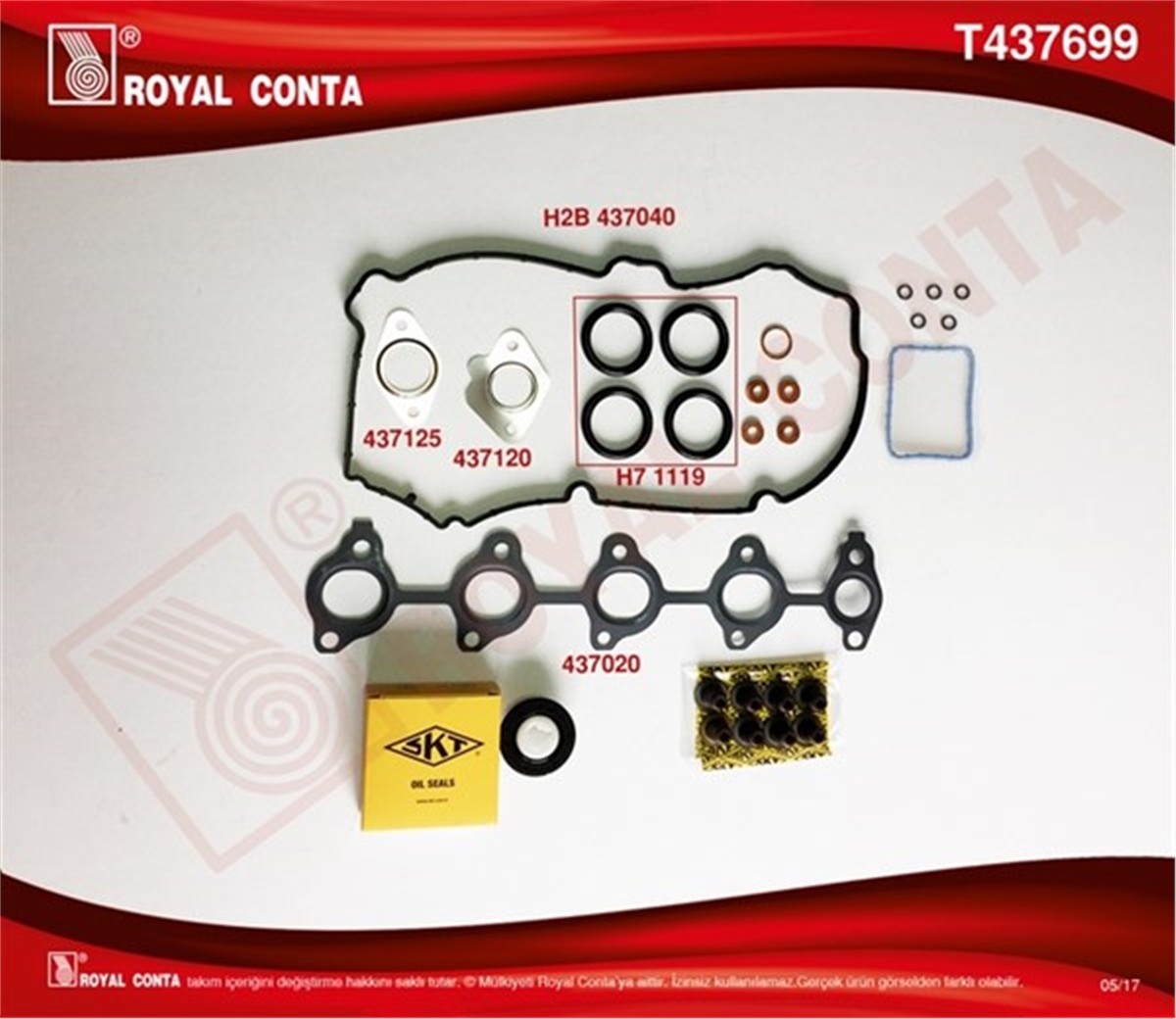 CITROENÜST TAKIM CONTA SKT KEÇELİ-SUB.LASTİKLİ-SİLİNDİR KAPAK CONTASI SİZ FLESTA 1.4 TDCİ- P206 1.4HDİ-CITROEN 1.4 HDİ ROYAL T437699ROYALROYAL T437699
